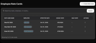Rate Card Builder & Quote Tracking