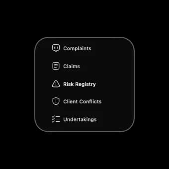 Undertakings, Risk, Claims & Complaints Registries